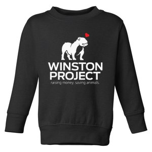 Cute Winston Project Bulldog supports animal rescue Toddler Sweatshirt