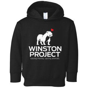 Cute Winston Project Bulldog supports animal rescue Toddler Hoodie