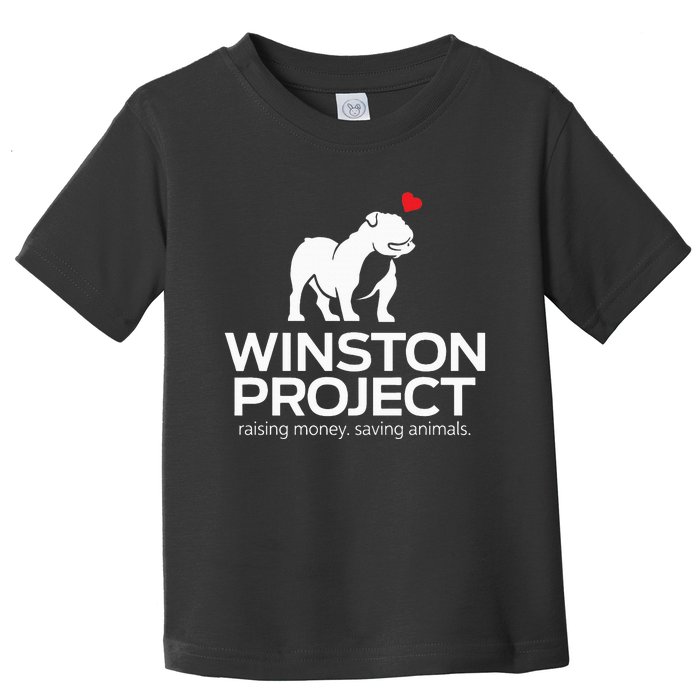 Cute Winston Project Bulldog supports animal rescue Toddler T-Shirt