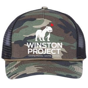 Cute Winston Project Bulldog supports animal rescue Retro Rope Trucker Hat Cap