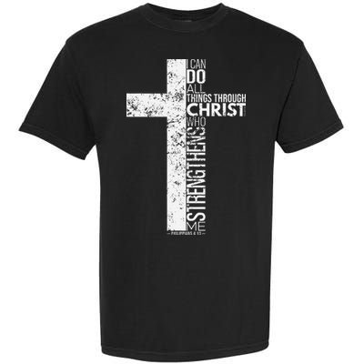 Cross With Philippians 413 Christian Garment-Dyed Heavyweight T-Shirt