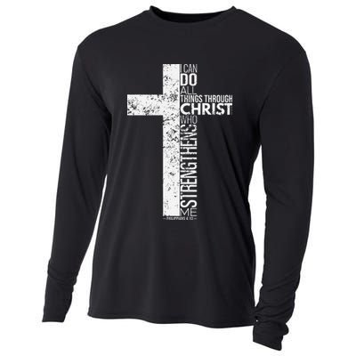 Cross With Philippians 413 Christian Cooling Performance Long Sleeve Crew