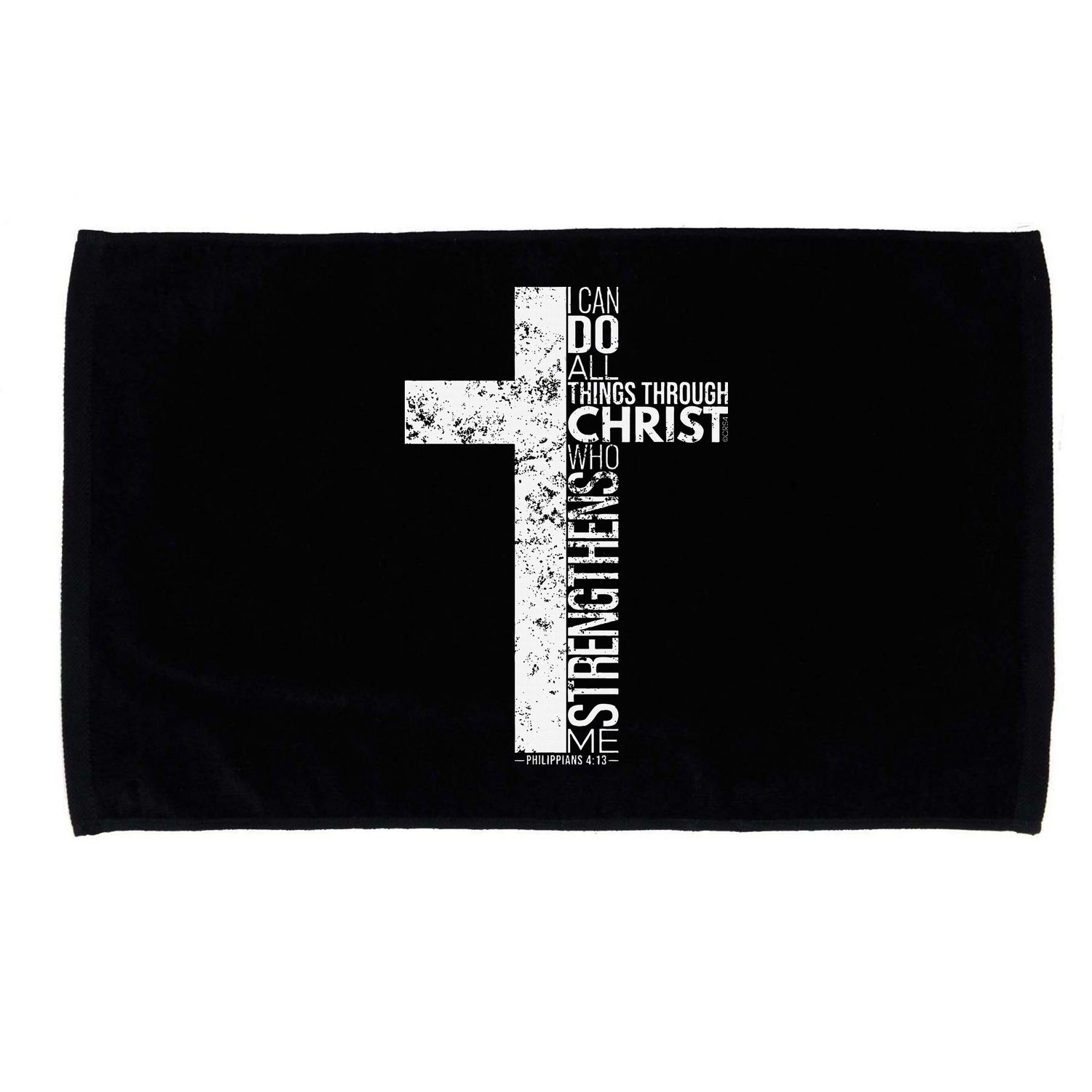 Cross With Philippians 413 Christian Microfiber Hand Towel