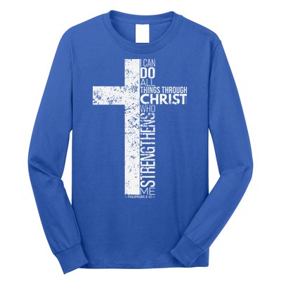 Cross With Philippians 413 Christian Long Sleeve Shirt