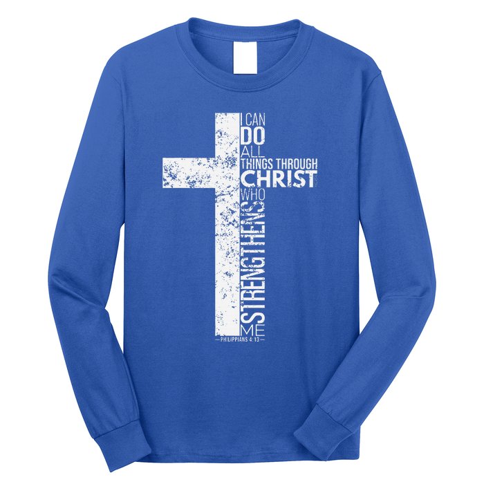 Cross With Philippians 413 Christian Long Sleeve Shirt