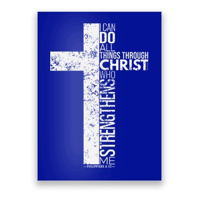 Cross With Philippians 413 Christian Poster
