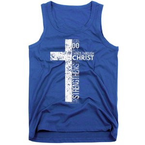 Cross With Philippians 413 Christian Tank Top