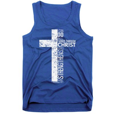 Cross With Philippians 413 Christian Tank Top