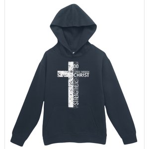 Cross With Philippians 413 Christian Urban Pullover Hoodie