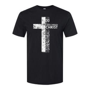 Cross With Philippians 413 Christian Softstyle CVC T-Shirt