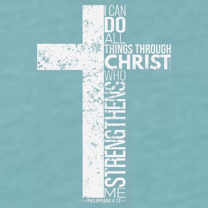 Cross With Philippians 413 Christian Sueded Cloud Jersey T-Shirt