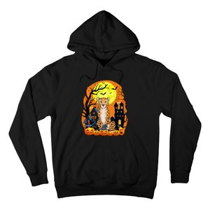 Cheetah With Pumpkins Funny Scary Halloween Party Hoodie