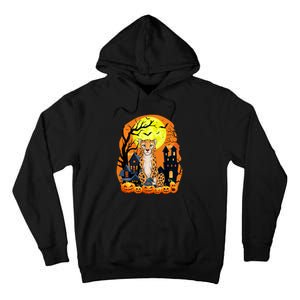 Cheetah With Pumpkins Funny Scary Halloween Party Tall Hoodie