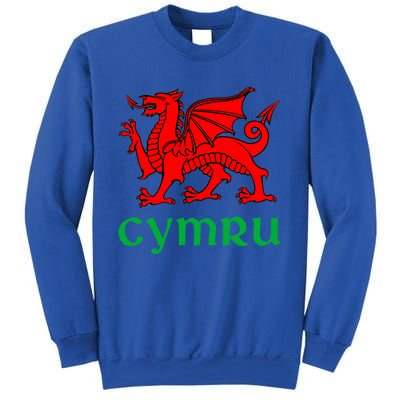 Cymru Welsh Pride Gift Red Dragon Of Wales Flag Funny Gift Sweatshirt