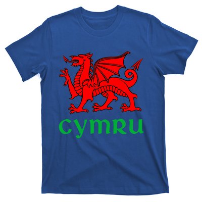 Cymru Welsh Pride Gift Red Dragon Of Wales Flag Funny Gift T-Shirt