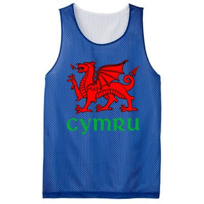 Cymru Welsh Pride Gift Red Dragon Of Wales Flag Funny Gift Mesh Reversible Basketball Jersey Tank