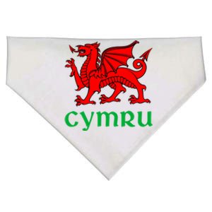 Cymru Welsh Pride Gift Red Dragon Of Wales Flag Funny Gift USA-Made Doggie Bandana