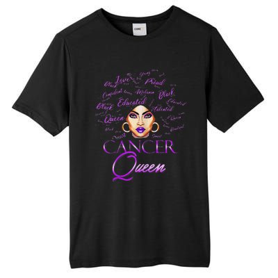 Cancer Wo Purple Afro Queen Black Zodiac Birthday Tall Fusion ChromaSoft Performance T-Shirt