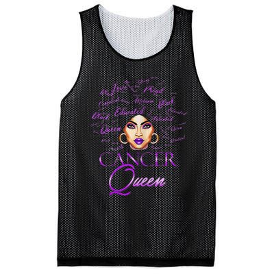 Cancer Wo Purple Afro Queen Black Zodiac Birthday Mesh Reversible Basketball Jersey Tank