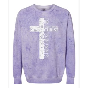 Cross With Philippians 413 Christian Colorblast Crewneck Sweatshirt