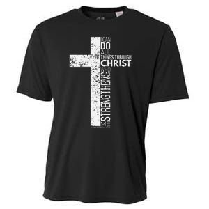 Cross With Philippians 413 Christian Cooling Performance Crew T-Shirt