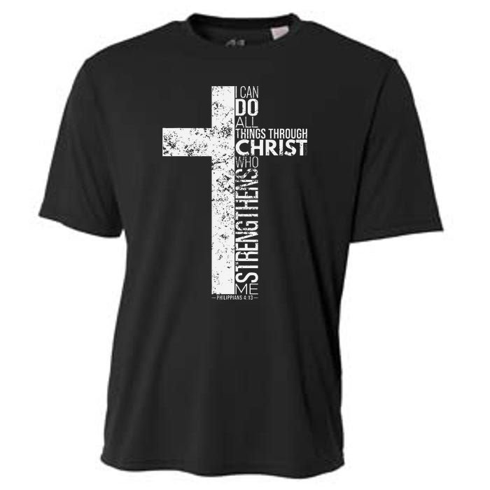 Cross With Philippians 413 Christian Cooling Performance Crew T-Shirt