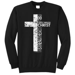 Cross With Philippians 413 Christian Sweatshirt