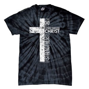 Cross With Philippians 413 Christian Tie-Dye T-Shirt