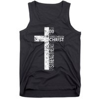 Cross With Philippians 413 Christian Tank Top