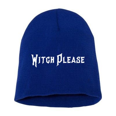 Creepy Witch Please Gift Short Acrylic Beanie