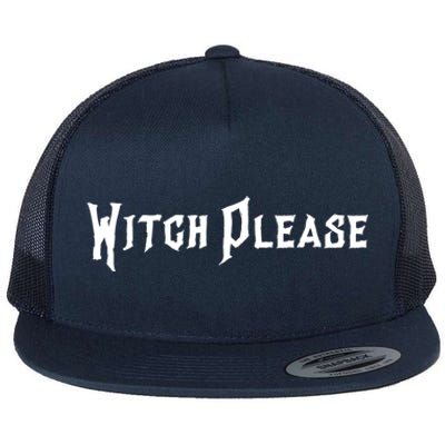 Creepy Witch Please Gift Flat Bill Trucker Hat