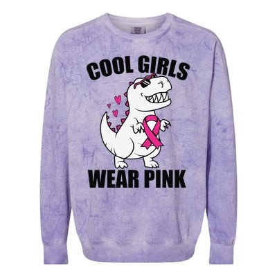 Cool Wear Pin.K Trex Breast Cancer Awareness Colorblast Crewneck Sweatshirt