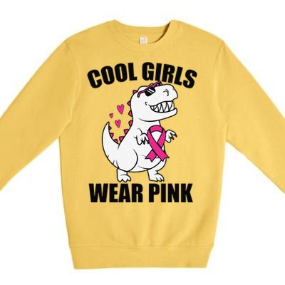 Cool Wear Pin.K Trex Breast Cancer Awareness Premium Crewneck Sweatshirt