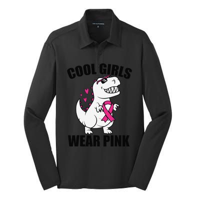 Cool Wear Pin.K Trex Breast Cancer Awareness Silk Touch Performance Long Sleeve Polo