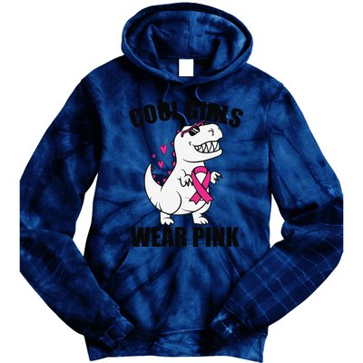 Cool Wear Pin.K Trex Breast Cancer Awareness Tie Dye Hoodie