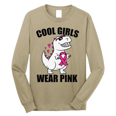 Cool Wear Pin.K Trex Breast Cancer Awareness Long Sleeve Shirt