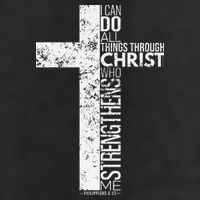 Cross With Philippians 413 Christian 7 Panel Mesh Trucker Snapback Hat