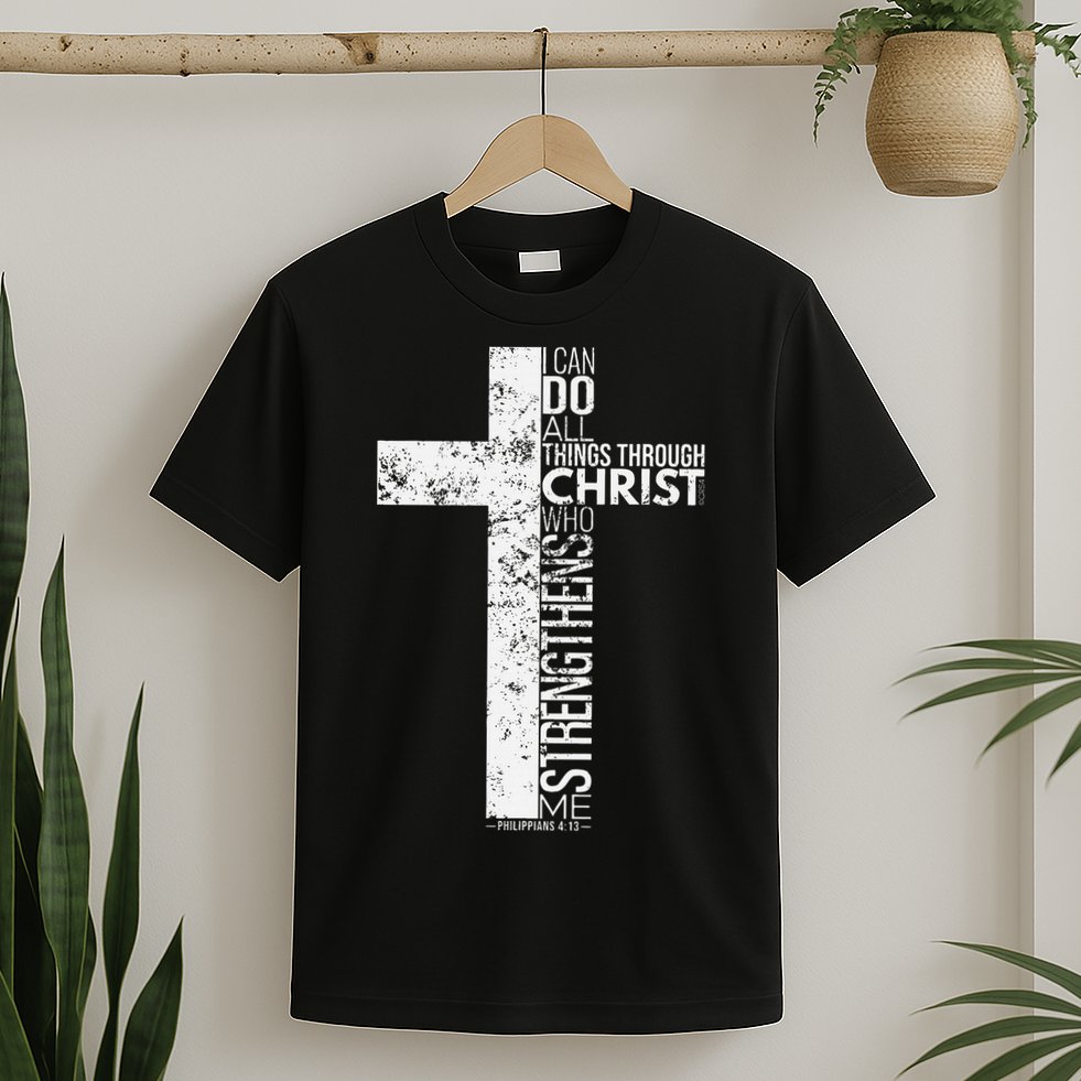Cross With Philippians 413 Christian T-Shirt