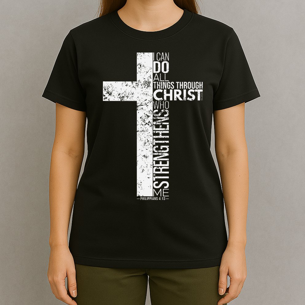 Cross With Philippians 413 Christian T-Shirt