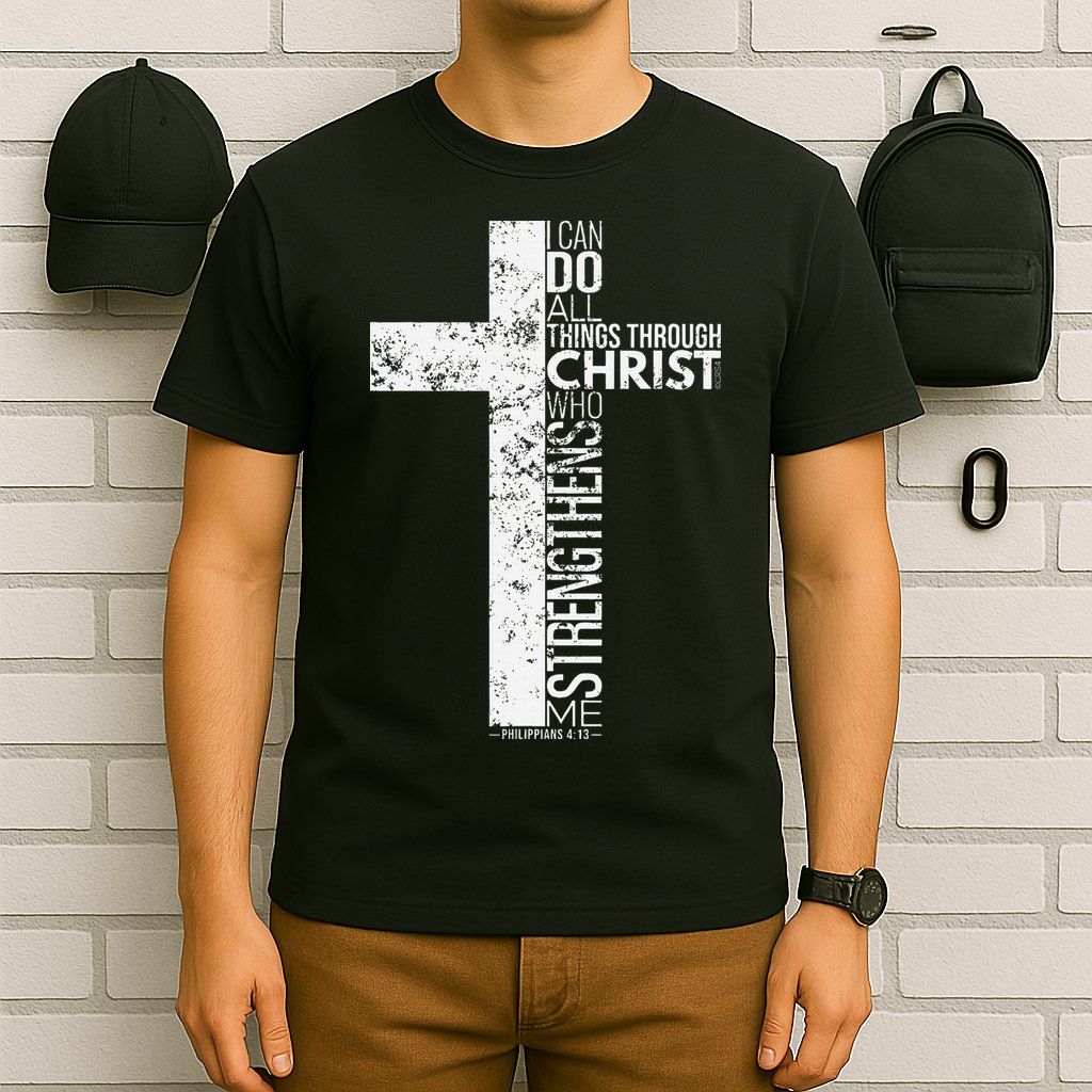 Cross With Philippians 413 Christian T-Shirt