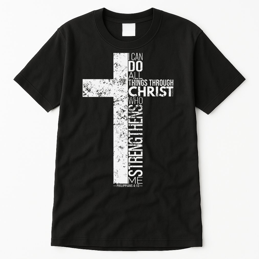 Cross With Philippians 413 Christian Tall T-Shirt