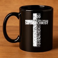 Cross With Philippians 413 Christian 11oz C Handle Ceramic Mug