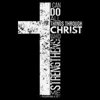 Cross With Philippians 413 Christian Drawstring Bag