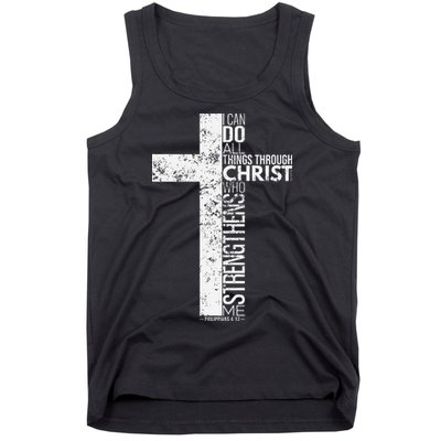 Cross With Philippians 413 Christian Tank Top