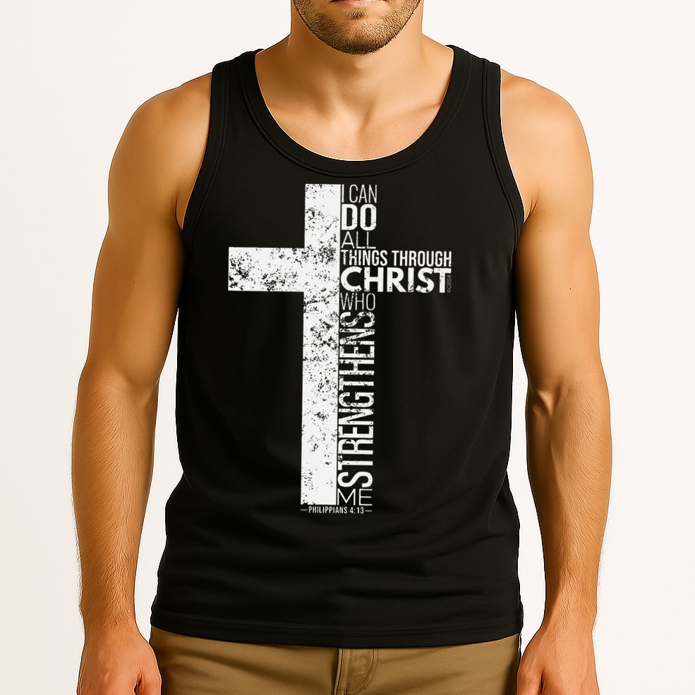 Cross With Philippians 413 Christian Tank Top