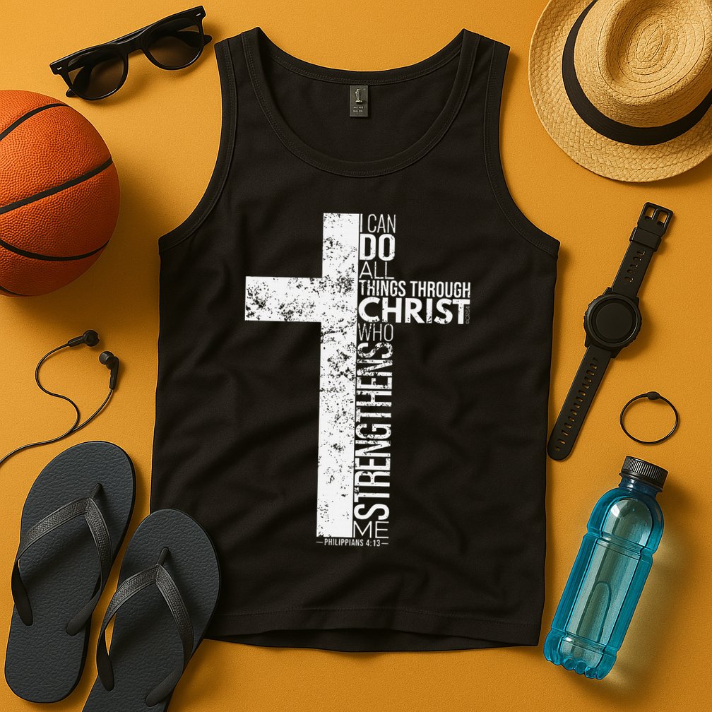 Cross With Philippians 413 Christian Tank Top