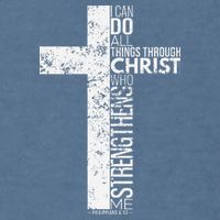 Cross With Philippians 413 Christian Garment-Dyed Sweatshirt