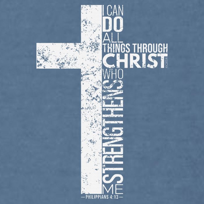 Cross With Philippians 413 Christian Garment-Dyed Sweatshirt