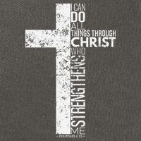 Cross With Philippians 413 Christian Cotton Canvas Backpack