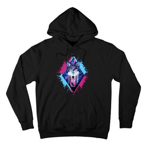 Colorful Wolf Painting Wolves Lover Hoodie